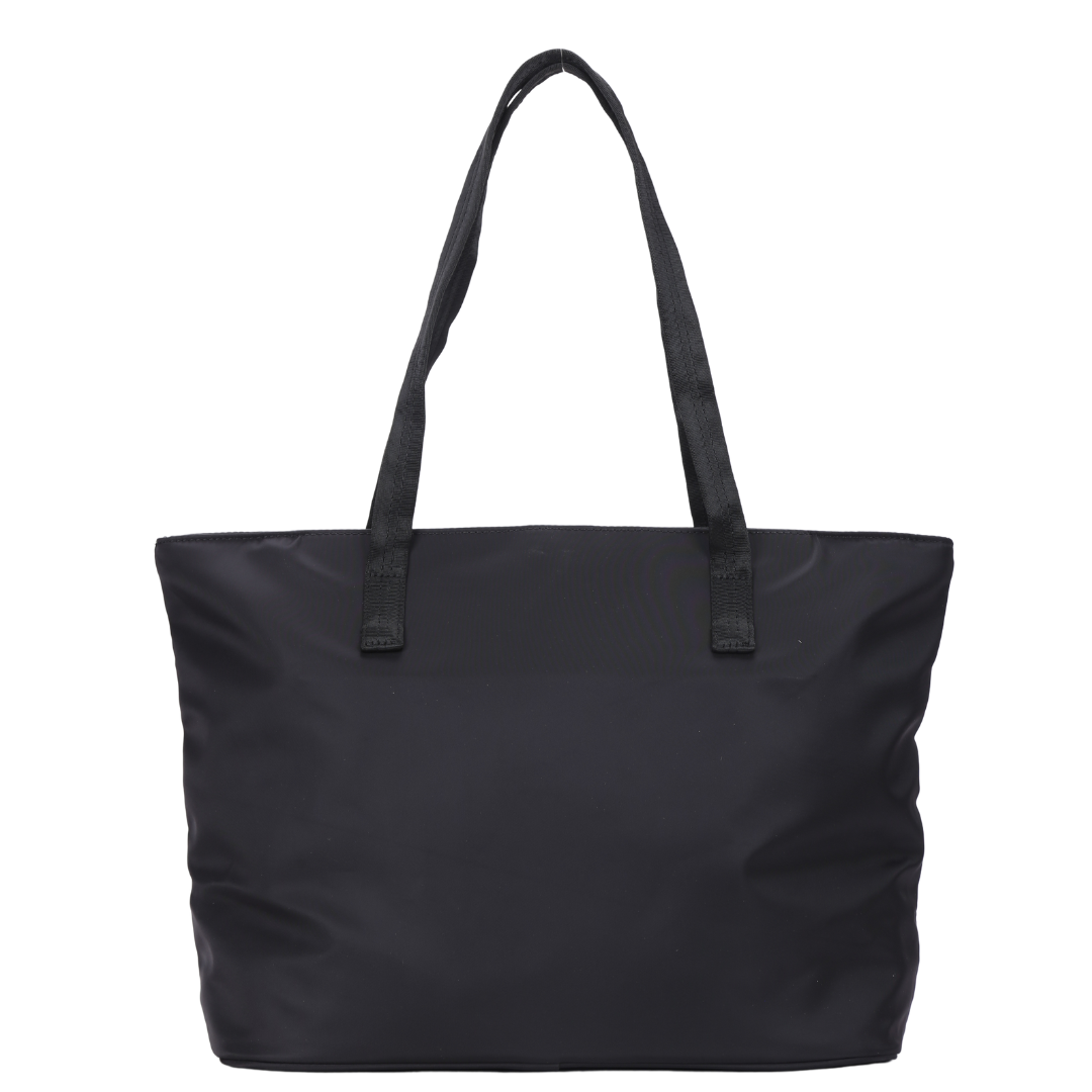 Black Nylon Tote Bag