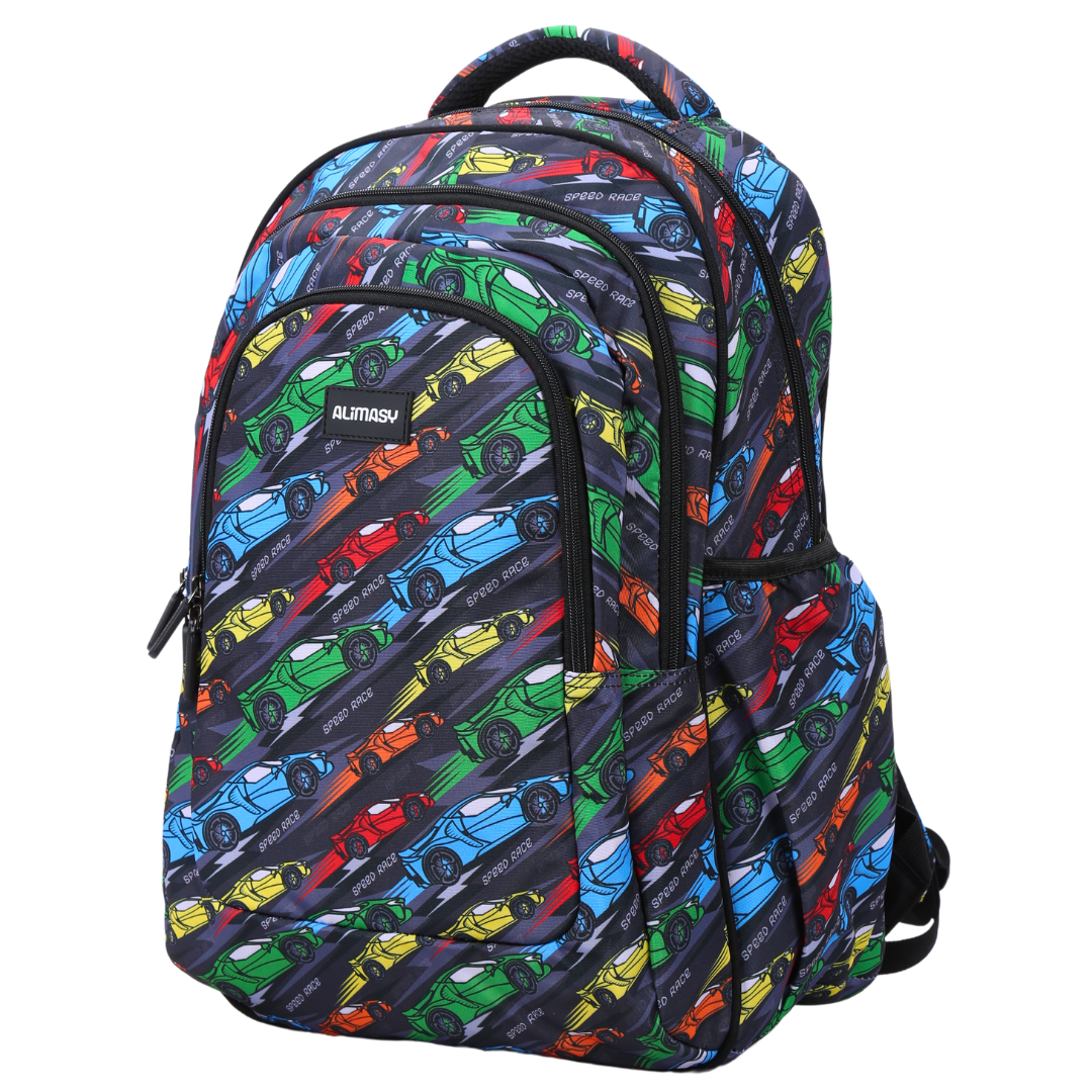 Racing Car Large School Backpack