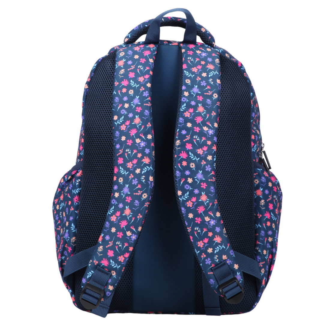 Ditsy Flowers Navy Large School Backpack