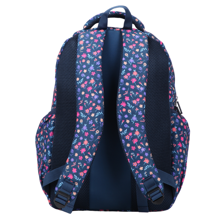 Ditsy Flowers Navy Large School Backpack