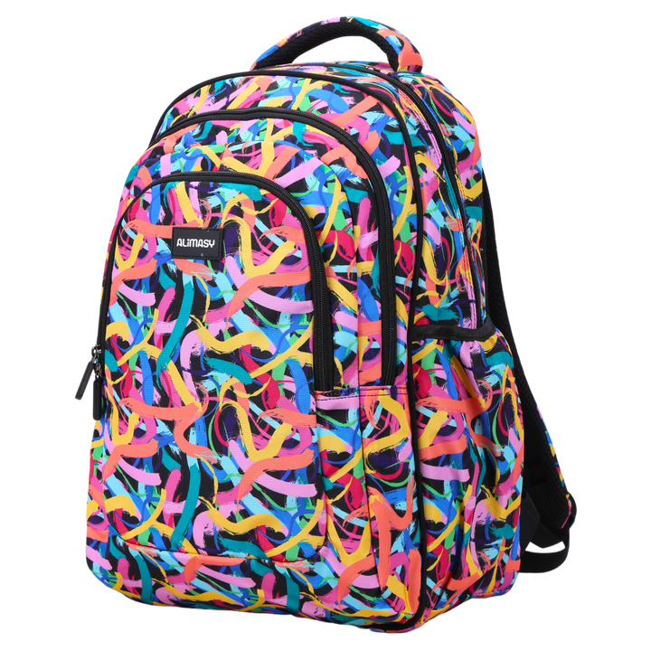 Paint Swirls Large School Backpack